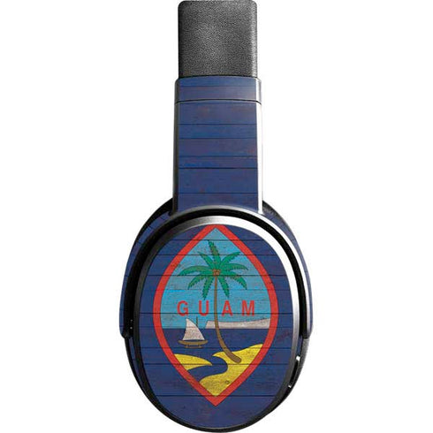 Guam Flag Dark Wood Skullcandy Crusher Wireless Skin